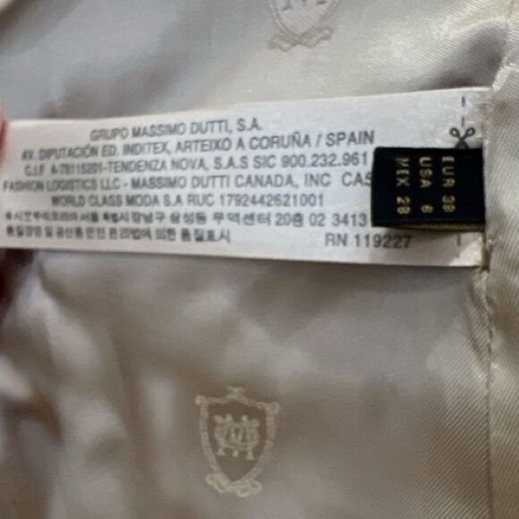 Massimo Dutti Wool Blend Brick Red Blazer Jacket Size 6US - Picture 6 of 9